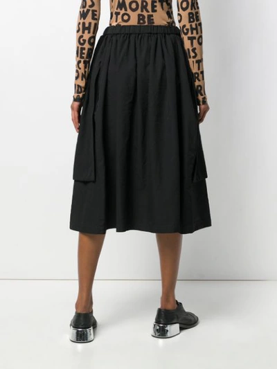 Shop Comme Des Garçons Comme Des Garçons Layered Full Skirt - Black