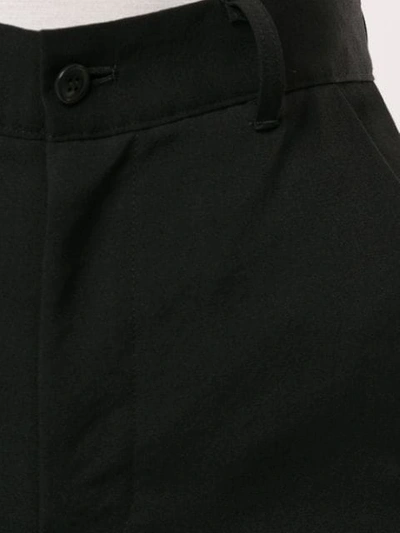 Shop Yohji Yamamoto Button Cuffed Trousers In Black