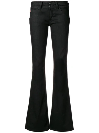 Shop Hudson Low Rise Flared Jeans In Black
