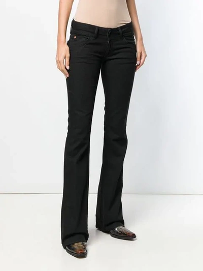 Shop Hudson Low Rise Flared Jeans In Black