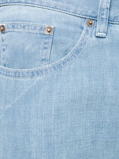 Shop Mm6 Maison Margiela Cropped Loose Fit Jeans In Blue