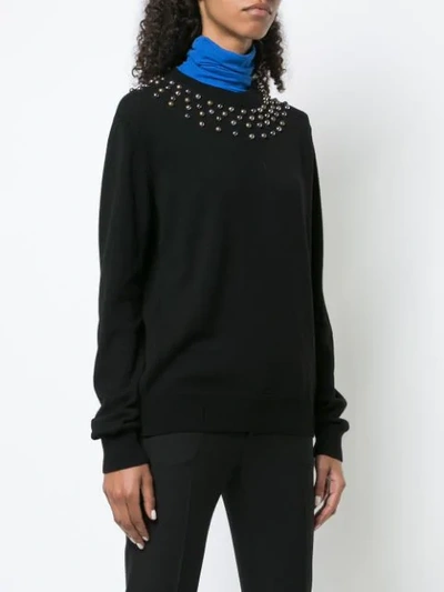 Shop Givenchy Studded Sweater In Black