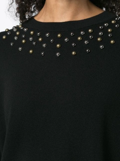 Shop Givenchy Studded Sweater In Black