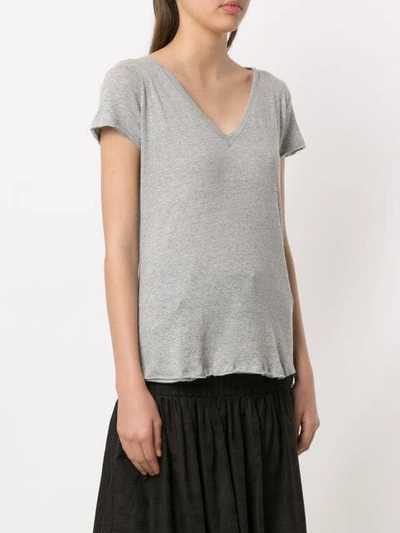 Shop Andrea Bogosian V-neck T-shirt In Grey