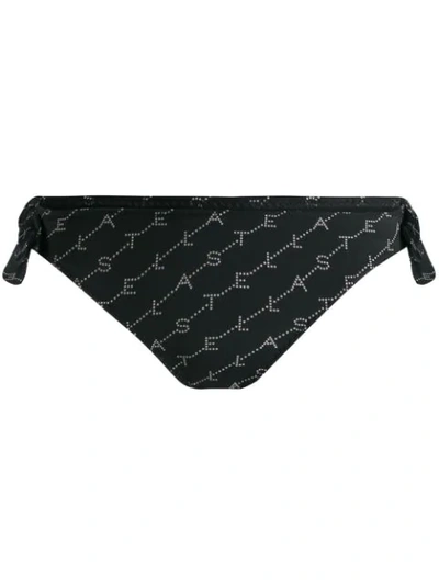 Shop Stella Mccartney Monogram Bikini Bottoms In Black