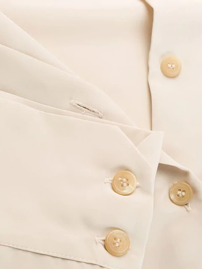 Shop A.w.a.k.e. Audrey Reverse Collar Shirt In Neutrals