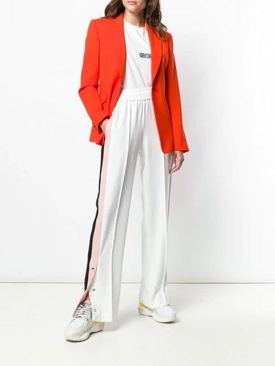 Shop Pinko Side Stripe Track Pants In White