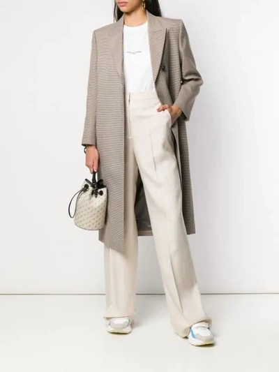 Shop Stella Mccartney Wide Leg Trousers In Neutrals