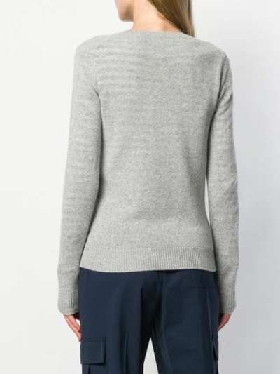 Shop Theory V-neck Ribbed Jumper In Grey