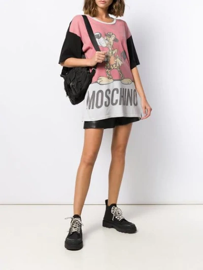 Pre-owned Moschino 超大款t恤 In Pink
