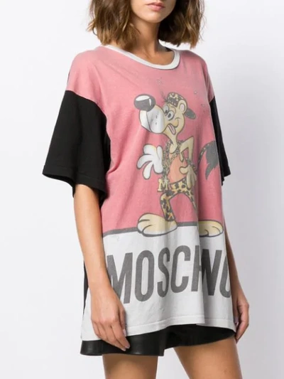 Pre-owned Moschino 超大款t恤 In Pink