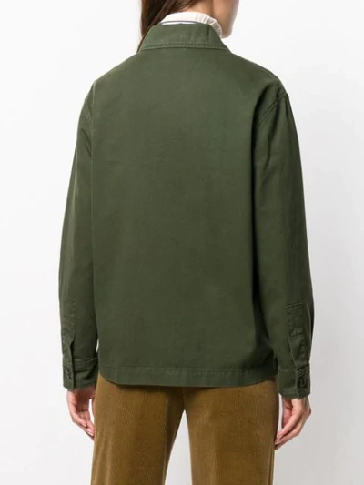 Shop Aspesi Flap Pocket Shirt Jacket In Green