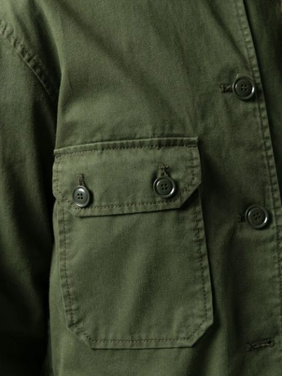 Shop Aspesi Flap Pocket Shirt Jacket In Green