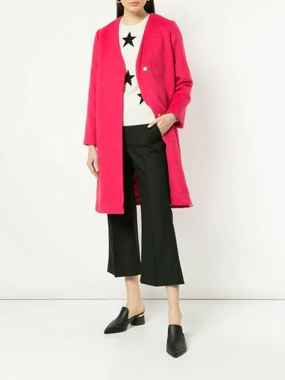 Shop Guild Prime Faux Fur Collar Coat In Pink