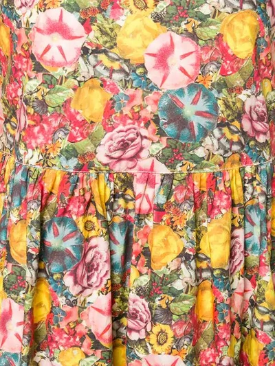 MARNI FLORAL PRINT MIDI DRESS - 绿色