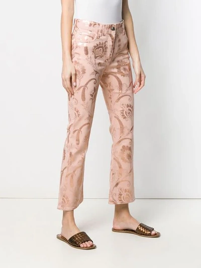Shop Etro Jeans Mit Blumen-print In 650 - Pink