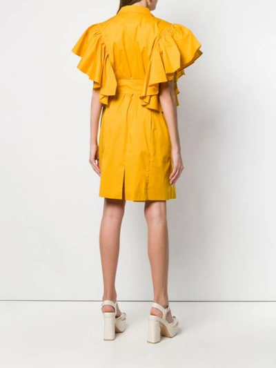 Shop Johanna Ortiz Wrap Front Dress In Yellow
