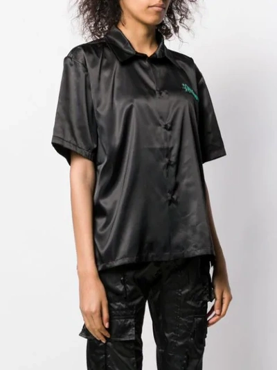 Shop Ottolinger Logo Short-sleeve Shirt In Black