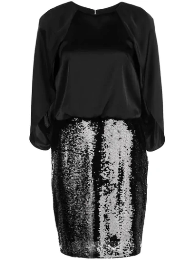 Shop Aidan Mattox 80's Style Dress In Black