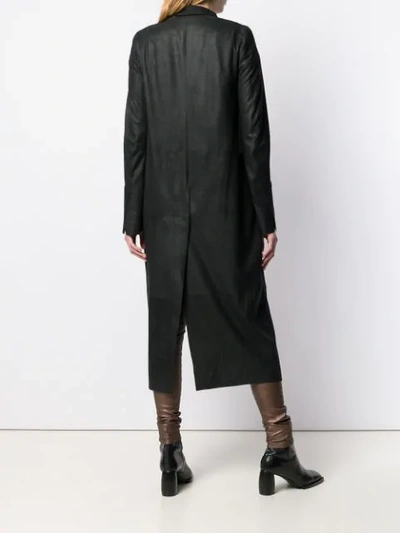 Shop Rick Owens Longline Coat In Black