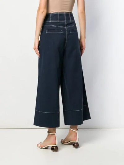 Shop Ulla Johnson Brando Wide Trousers In Blue