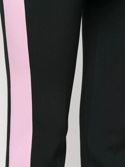 Shop David Koma Side Stripe Trousers In Black