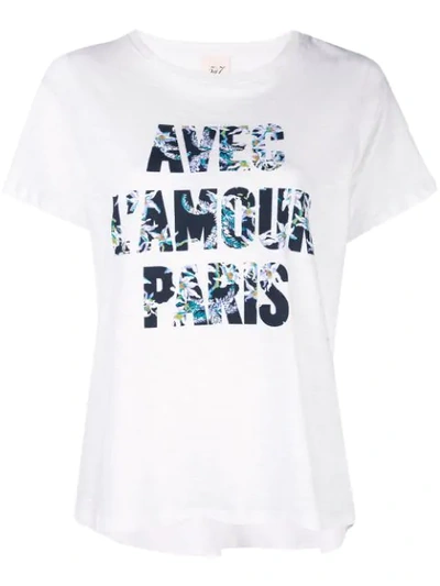 Shop Cinq À Sept Avec L'amour Paris T In White