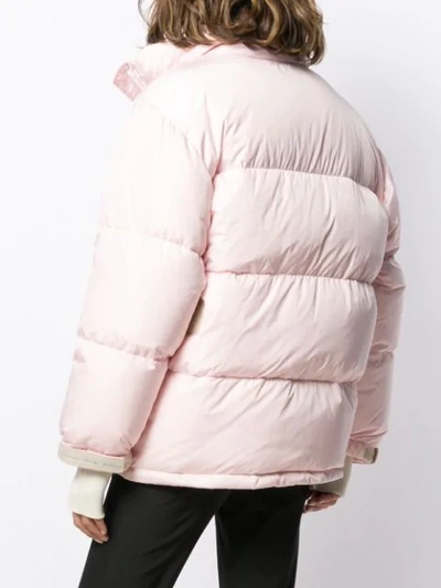 Shop Prada Padded Jacket In Pink