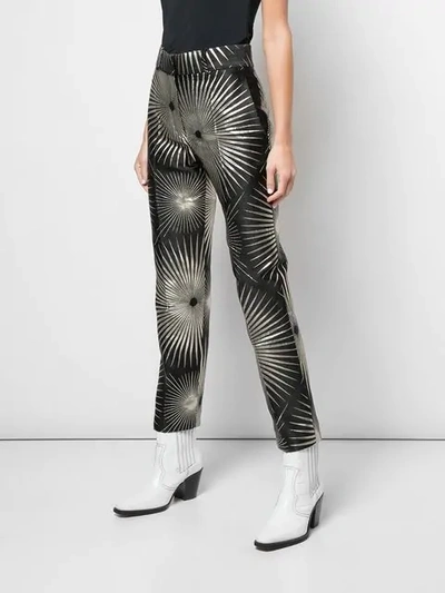 Shop Haider Ackermann Patterned Trousers In Black