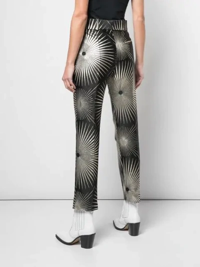 Shop Haider Ackermann Patterned Trousers In Black