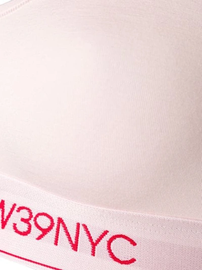 Shop Calvin Klein 205w39nyc Logo Crop Top In Pink