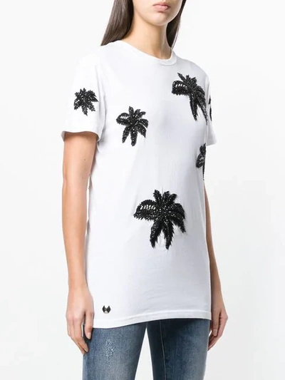 Shop Philipp Plein Palm Tree T-shirt In White