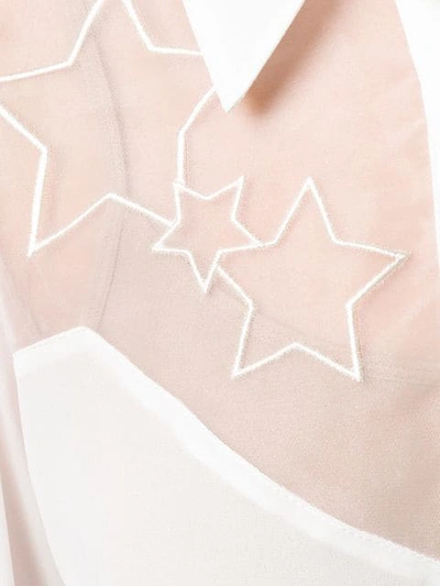 Shop Elisabetta Franchi Star Embroidered Shirt In White
