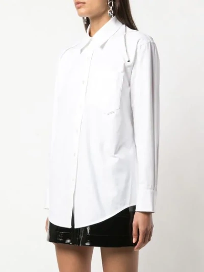 Shop Alexander Wang Zip Detail Shirt In White