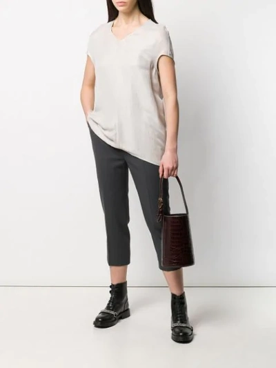 Shop Rick Owens Tailored Cropped Trousers In Grey