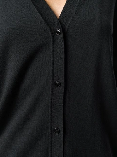 Shop Ferragamo Lined Cardigan In Black