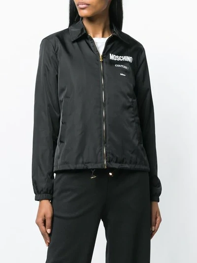 Shop Moschino Couture! Zipped Jacket In Black