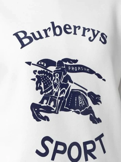Shop Burberry Archive Logo Sweatshirt In White