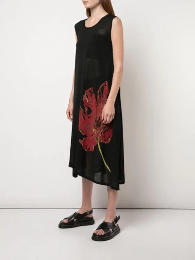 Shop Yohji Yamamoto Ärmelloses Kleid - Schwarz In Black