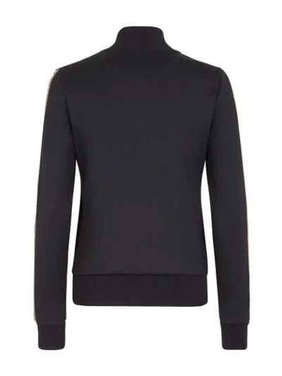 Shop Fendi Ff Motif Track Jacket In Black