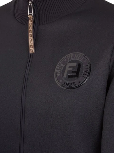 Shop Fendi Ff Motif Track Jacket In Black