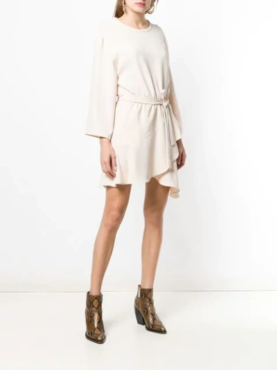 Shop Iro Layer Mini Dress In Neutrals
