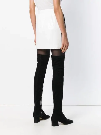 Shop Alberta Ferretti Sequin Mini Skirt In White