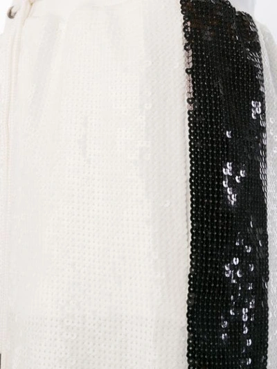 Shop Alberta Ferretti Sequin Mini Skirt In White