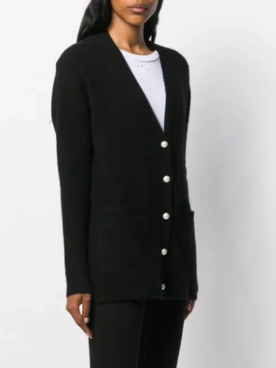 3.1 PHILLIP LIM ARTIFICIAL PEARL BUTTONS CARDIGAN - 黑色