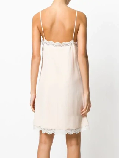 Shop Chloé Lace Trimmed Shift Dress In Pink