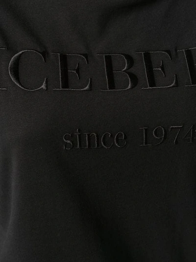 Shop Iceberg Logo Embroidered T-shirt In Black