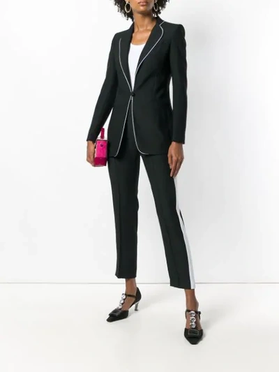 side-stripe fitted trousers