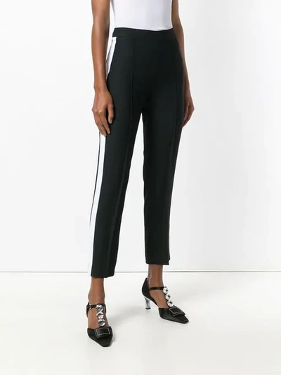side-stripe fitted trousers
