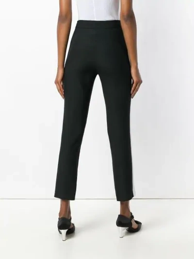 side-stripe fitted trousers